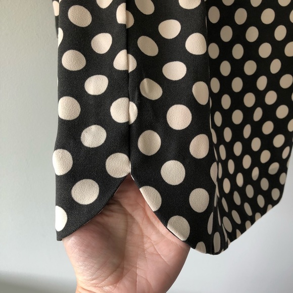 Black and white polka dot shift dress - Picture 3 of 7